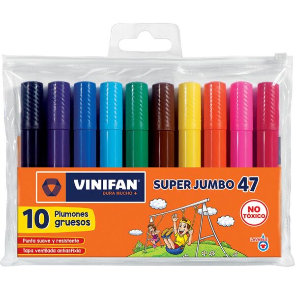 Plumón Super Jumbo 47 Zipper x10 Und Vinifan