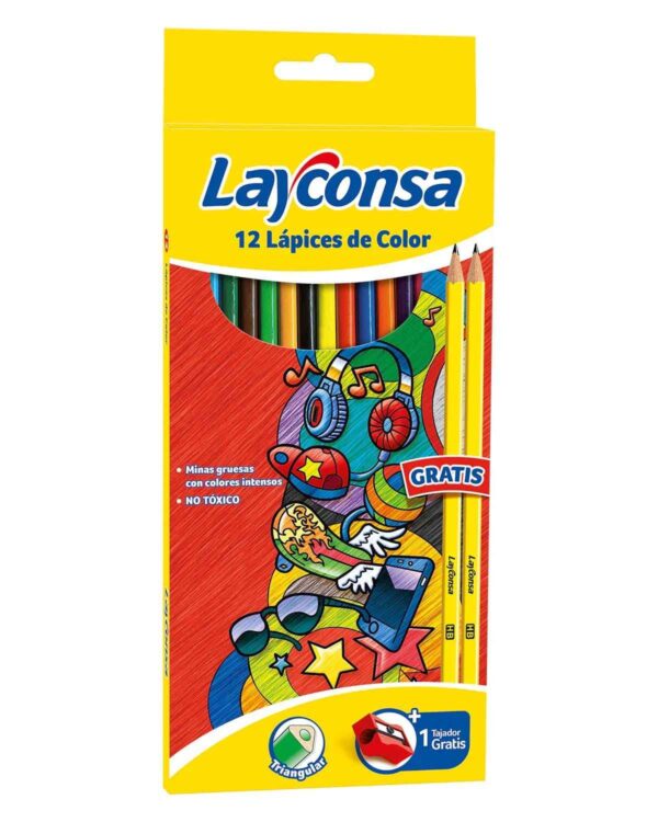 Colores Largos Layconsa x12 Und